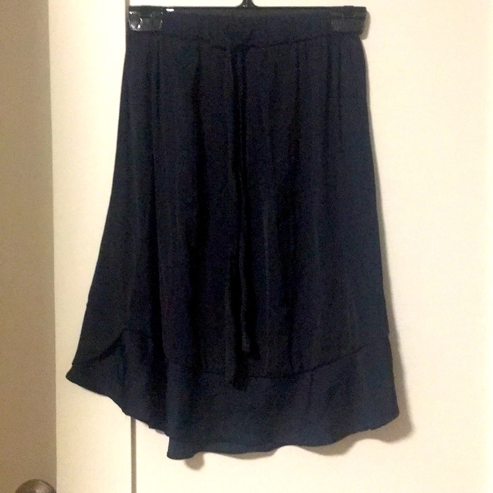 Silky Flowy Navy Skirt